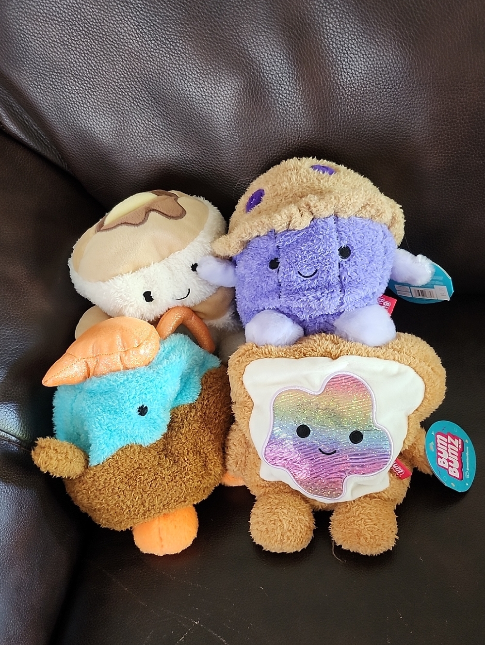 Large Size Breakfastbumz BumBumz - Lot Of 4 Plushie Bean Bag Bums